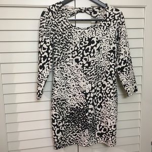 Size Large Forever 21 Black White Bodycon Dress